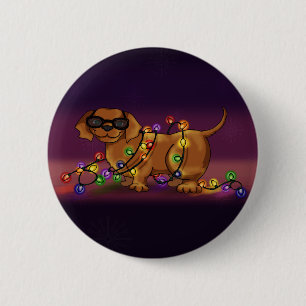Macaron Rond 5 Cm Chien brillant