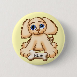 Macaron Rond 5 Cm Chien chiot os