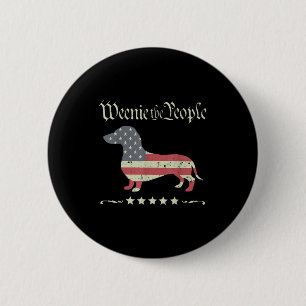 Macaron Rond 5 Cm chien d'amérique dachshund vintage weenie le peupl