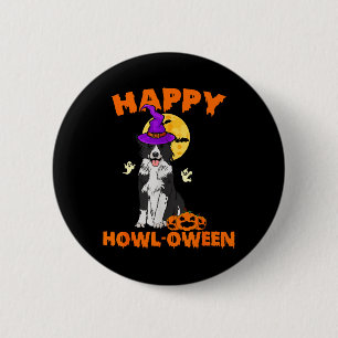 Macaron Rond 5 Cm Chien de berger border collie noir et blanc sorciè