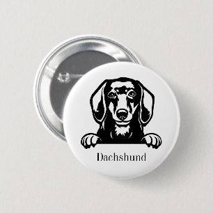 Macaron Rond 5 Cm chien de dachshund