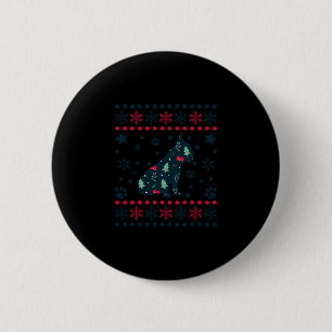 Macaron Rond 5 Cm Chien de Noël Motif Français Chien de taule propri