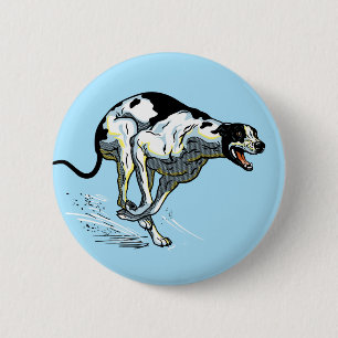 Macaron Rond 5 Cm chien de race greyhound
