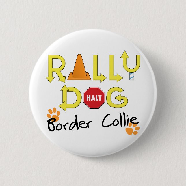 Macaron Rond 5 Cm Chien de rassemblement de border collie (Devant)