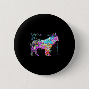 Macaron Rond 5 Cm Chien de taureau français