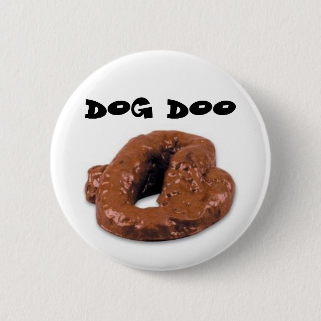 Macaron Rond 5 Cm Chien Doo (Devant)