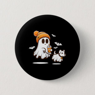 Macaron Rond 5 Cm Chien fantôme drôle de fantôme qui marche Chien fa