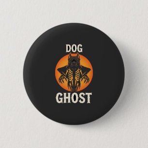 Macaron Rond 5 Cm Chien Fantôme Halloween Horreur Vecteur