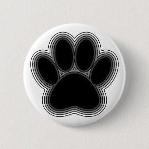 Macaron Rond 5 Cm Chien Paw Avec Plan