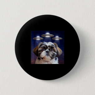 Macaron Rond 5 Cm Chien shih tzu chien shihtzu alien ufos shitzhu dr