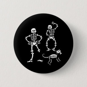 Macaron Rond 5 Cm Chien Skull Skeleton Courir Halloween Costume Part