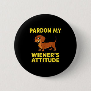 Macaron Rond 5 Cm Chien Teckel Dachshund