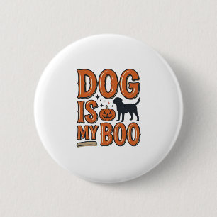 Macaron Rond 5 Cm Chien Vintage Est Mon Boo Halloween Conception de 