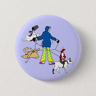 Macaron Rond 5 Cm Chiens de marche de Flyball