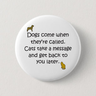 Macaron Rond 5 Cm Chiens et chats