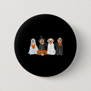 Macaron Rond 5 Cm Chiens fantômes de Halloween Chien Labrador noir m