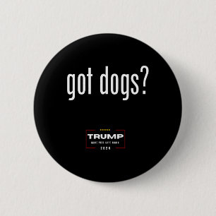 Macaron Rond 5 Cm Chiens mangés par les chiens - Trump rend les anim