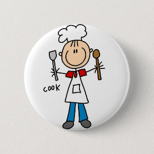 Macaron Rond 5 Cm Chiffre bouton de bâton de cuisinier