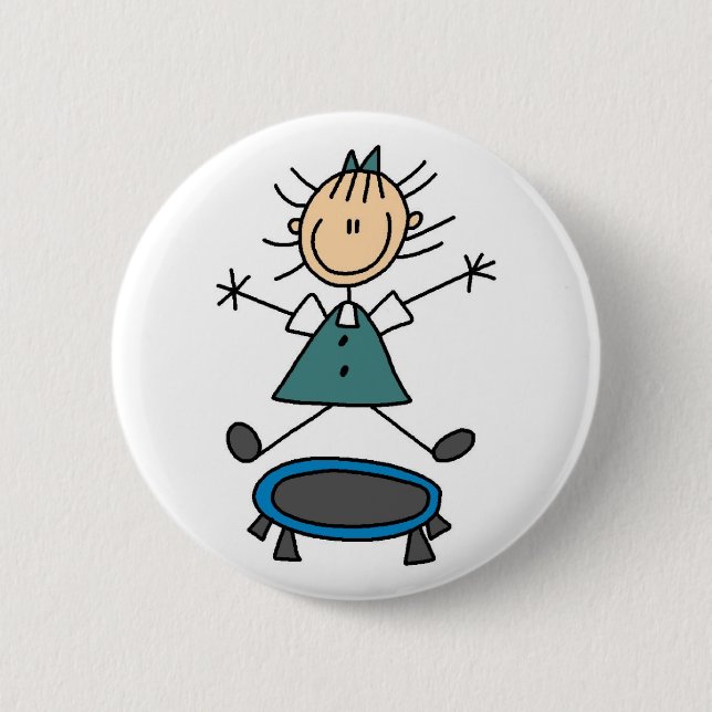 Macaron Rond 5 Cm Chiffre bouton de bâton de trempoline (Devant)