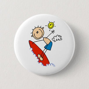 Macaron Rond 5 Cm Chiffre boutons surfants de bâton de garçon