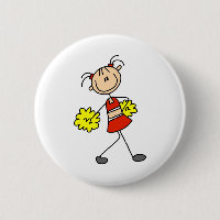 Chiffre Cheerleading mignon bouton de bâton