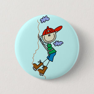 Macaron Rond 5 Cm Chiffre T-shirts et cadeaux de bâton d'alpinisme