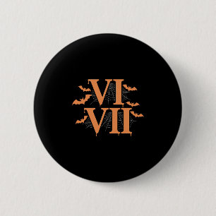 Macaron Rond 5 Cm Chiffres Romains Vi Vii 67 Meme Gen Alpha Hallowee