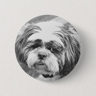 MACARON ROND 5 CM CHIH TZU DOG