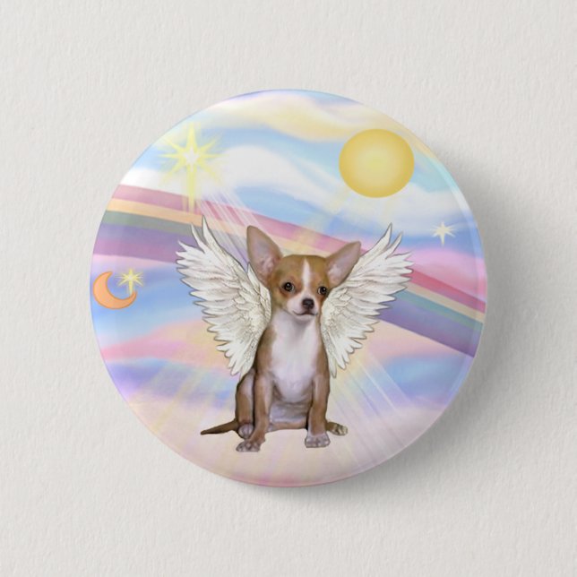 Macaron Rond 5 Cm Chihuahua (Devant)