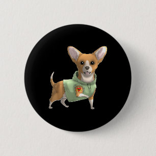 Macaron Rond 5 Cm Chihuahua I Love Maman Tattoo Chien Chemise Drôle