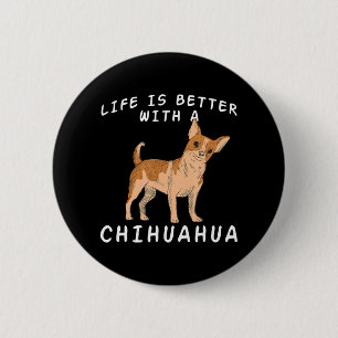 Macaron Rond 5 Cm Chihuahua Love Chiuaua Chig Maman Aimants Dire Chi