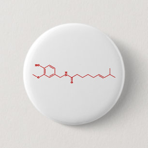Macaron Rond 5 Cm Chili Capsaicin Molecular Chemical Formula