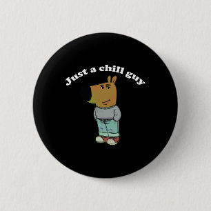 Macaron Rond 5 Cm Chill Guys Funny Mème Cadeaux