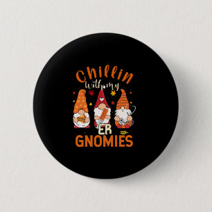 Macaron Rond 5 Cm Chillin Avec Mes Gnomies ER Infirmière Gnome Thank