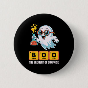 Macaron Rond 5 Cm Chimie Fantôme Drôle Boo L'Élément De Surprise