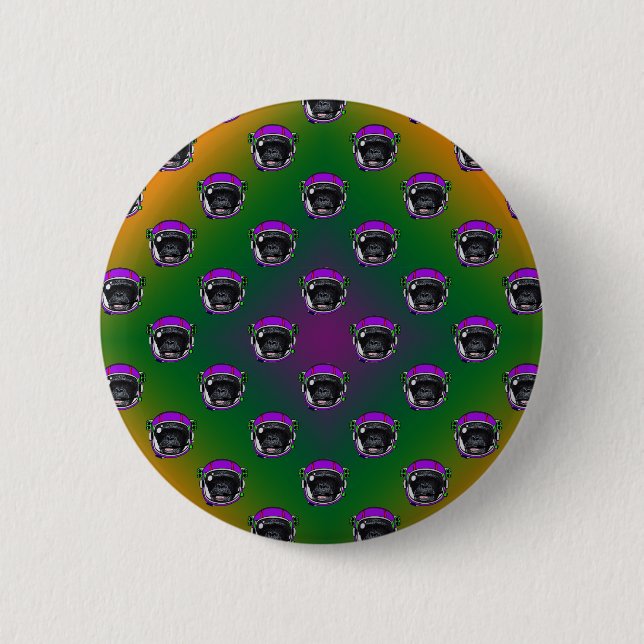 Macaron Rond 5 Cm Chimp. spatial (Devant)