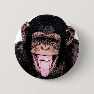 Macaron Rond 5 Cm Chimpanzé