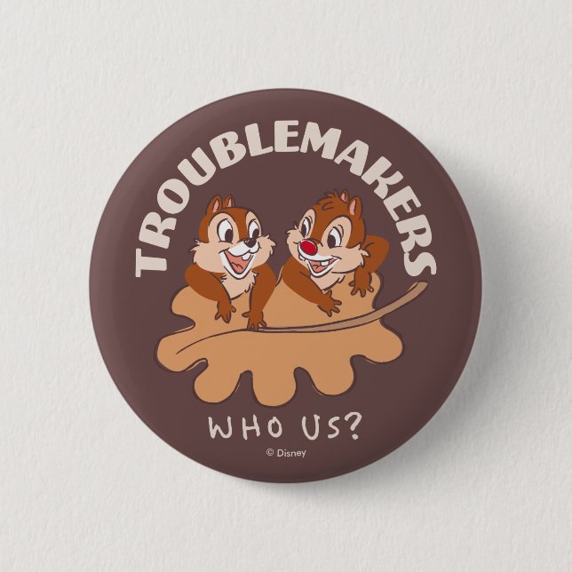 Macaron Rond 5 Cm Chip & Dale Troublemakers (Devant)