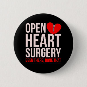 Macaron Rond 5 Cm Chirurgie cardiaque ouverte Sensibilisation aux ma