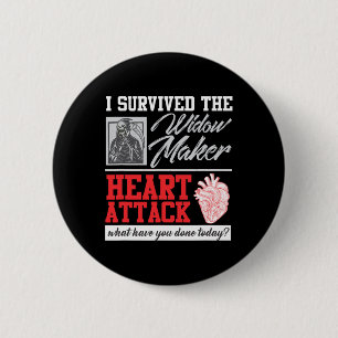 Macaron Rond 5 Cm Chirurgie cardiaque ouverte Survivor Veuve Maker C