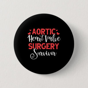 Macaron Rond 5 Cm Chirurgie cardiaque Survivant Maladie cardiaque