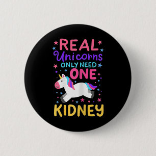 Macaron Rond 5 Cm Chirurgie Renal Transplant Rein Cute Unicorne Pour