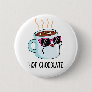 Macaron Rond 5 Cm Chocolat Chaud Funny Boire Pun