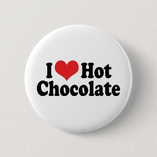 Macaron Rond 5 Cm Chocolat Chaud I Love Heart - Amoureux du Chocolat