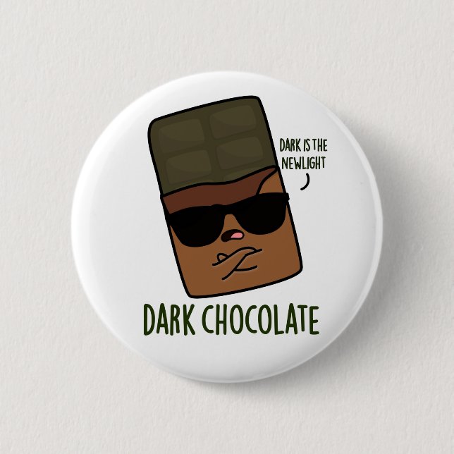 Macaron Rond 5 Cm Chocolat foncé drôle de bonbon de jeu (Devant)