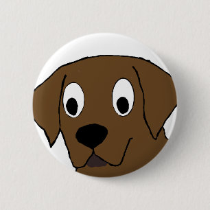 Macaron Rond 5 Cm chocolate labrador cartoon