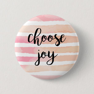 Macaron Rond 5 Cm Choisissez Joy Pink Watercolor Laver un devis posi