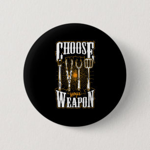 Macaron Rond 5 Cm Choisissez Votre Arme Grill Ustensiles Funny Bbq G