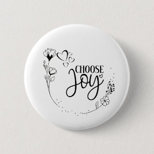 Macaron Rond 5 Cm "Choose Joy!" - Script Positive Quote Inspiration