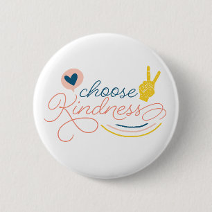 Macaron Rond 5 Cm Choose Kindness Button
